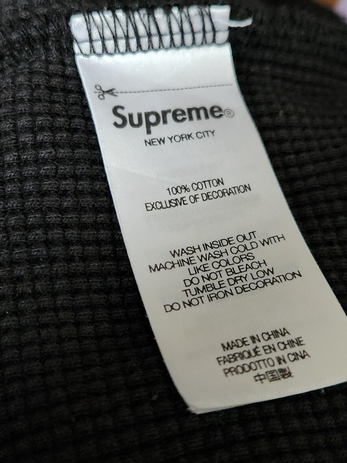 FW23 Supreme x Bounty Hunter Thermal Henley L/S Top size L large Black