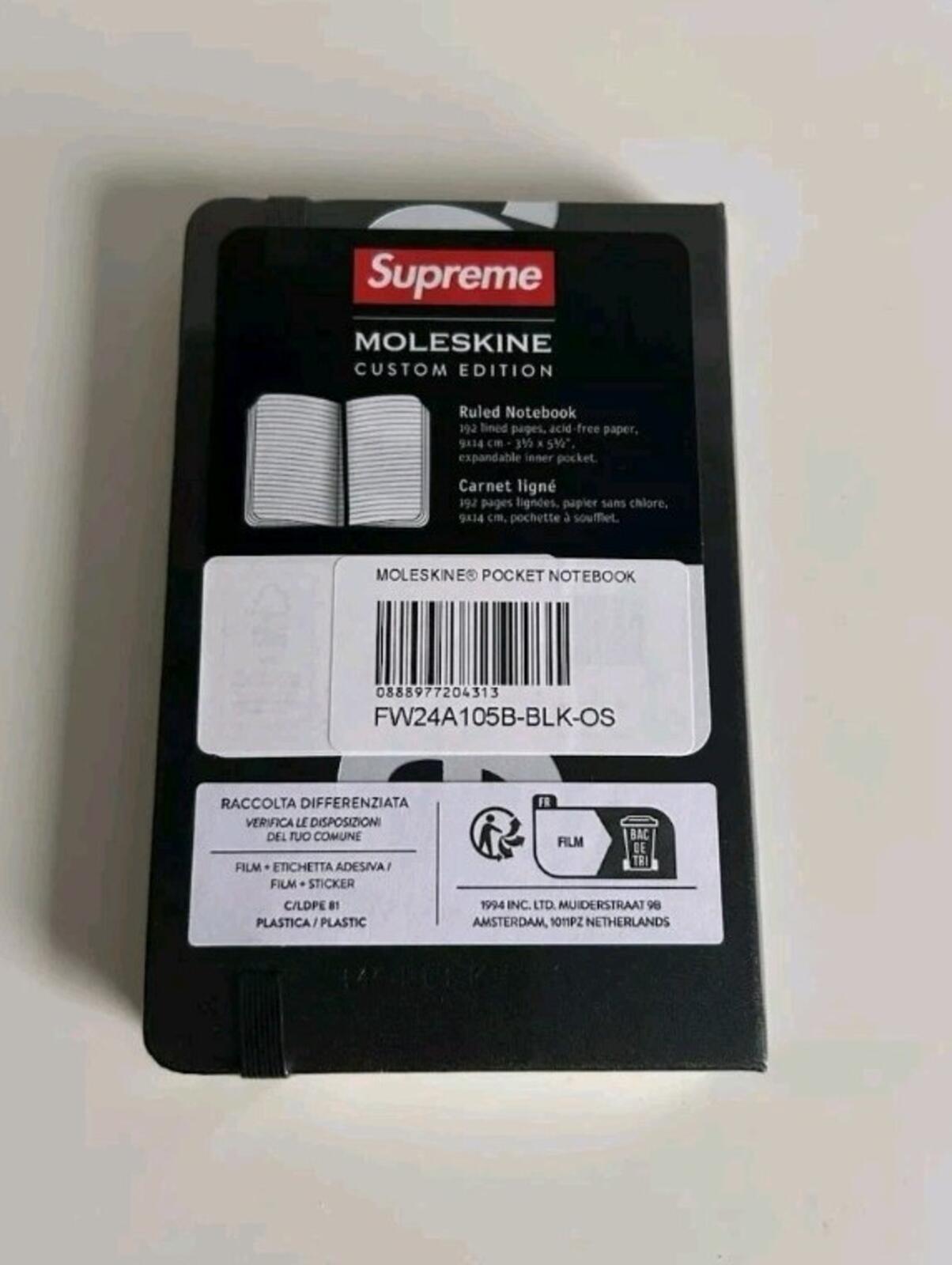 HW24 Supreme Moleskine Pocket Notizbuch liniert Notizblock Buch Tagebücher Rot 192 Seiten