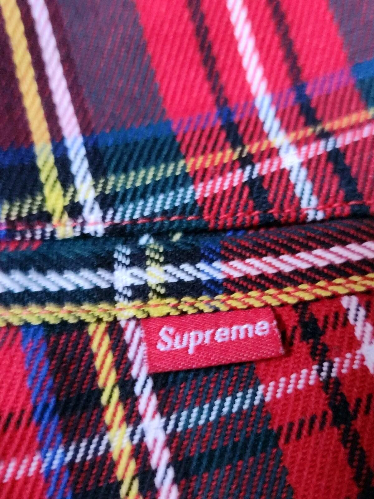 FW17 Supreme work pant Slim 32 Red Stewart Tartan Plaid trousers pants W32 L28
