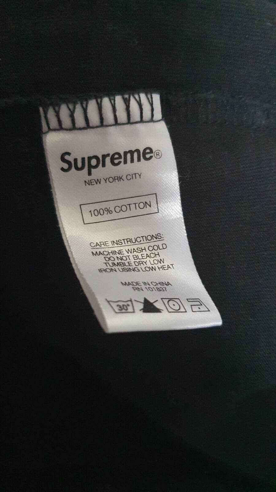 FW20 Supreme Trademark L/S Top Tee Black Size XL