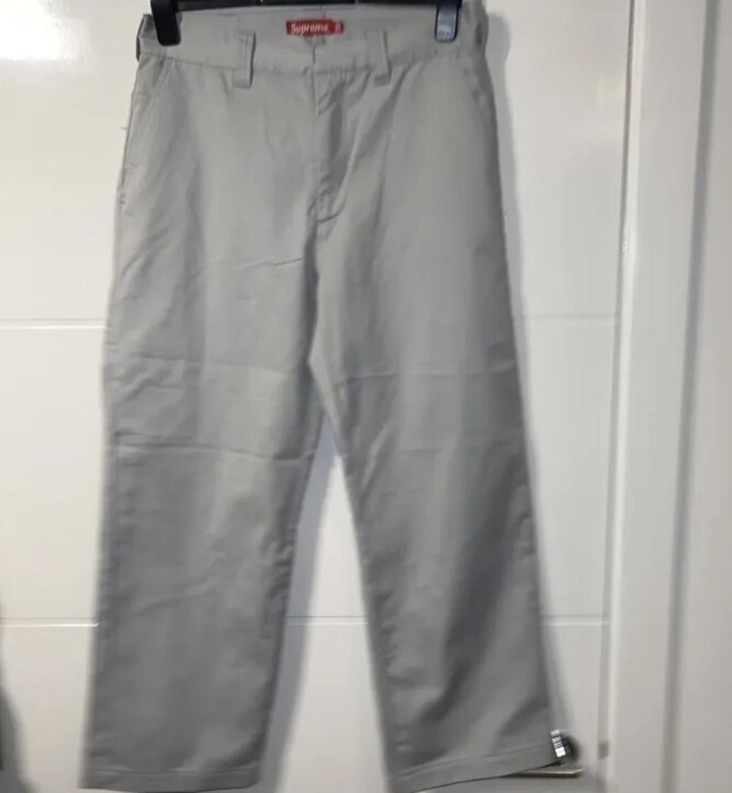 FW22 Supreme Work Pant size 30 W30 L30 trousers pants light grey Worn 1x