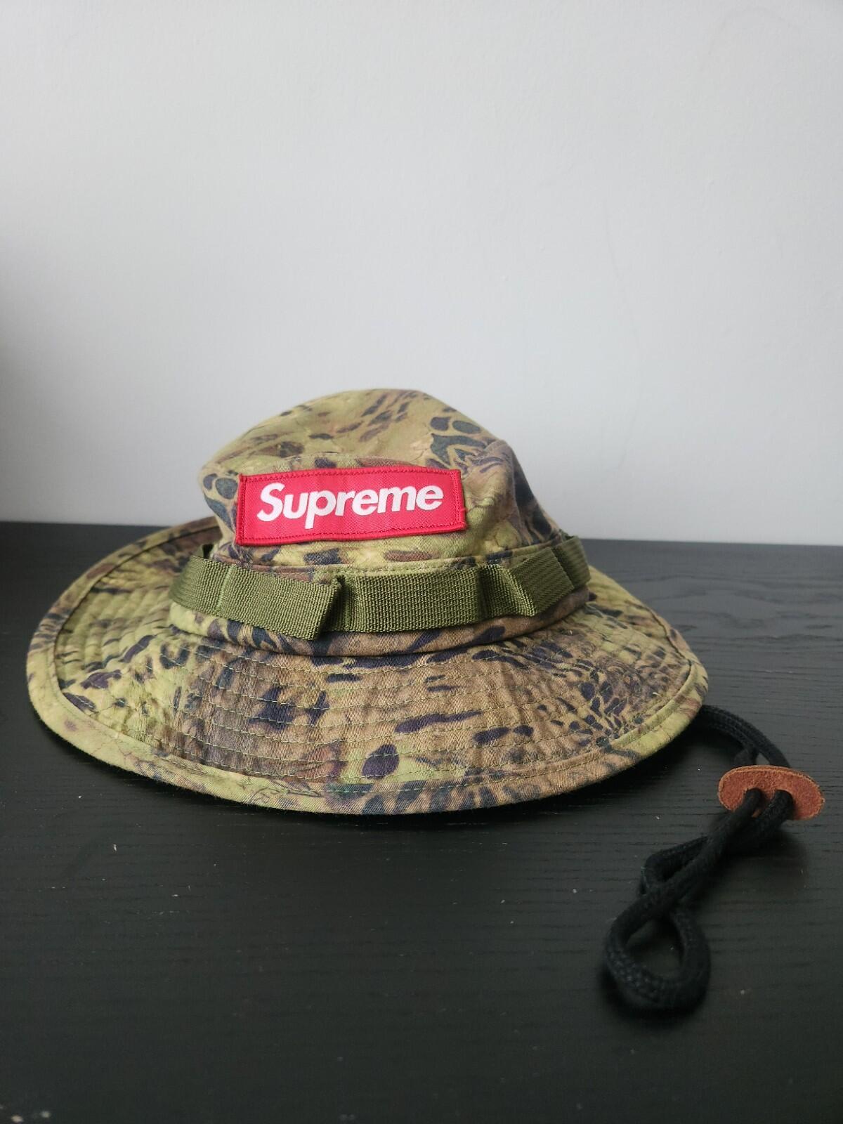 SS22 Supreme Military Boonie Olive Prym1 Camo Größe M/L