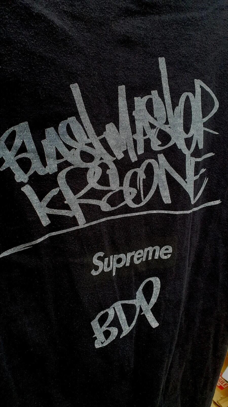 FW14 Supreme x KRS-One All Means tee navy T-shirt size L large box logo Rare