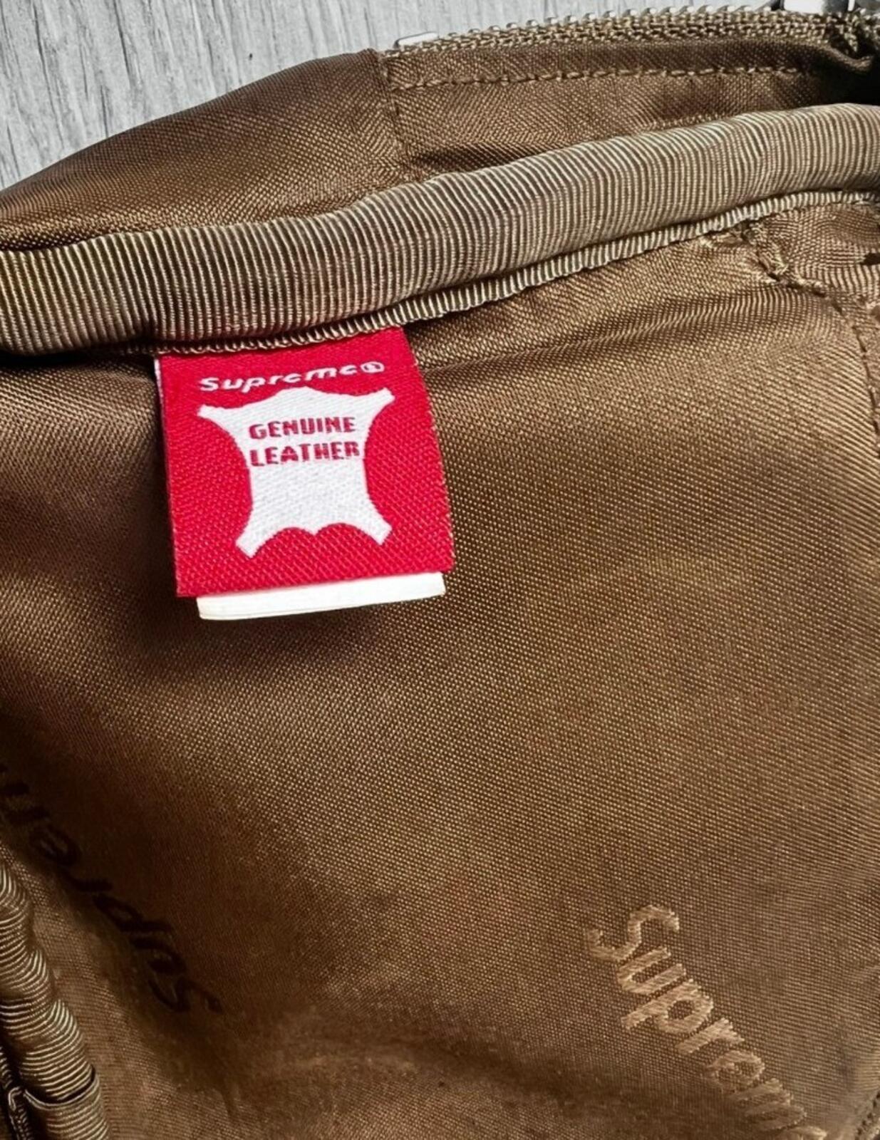 SS22 Supreme Fat Tip Jacquard Denim Waist Bag Olive
