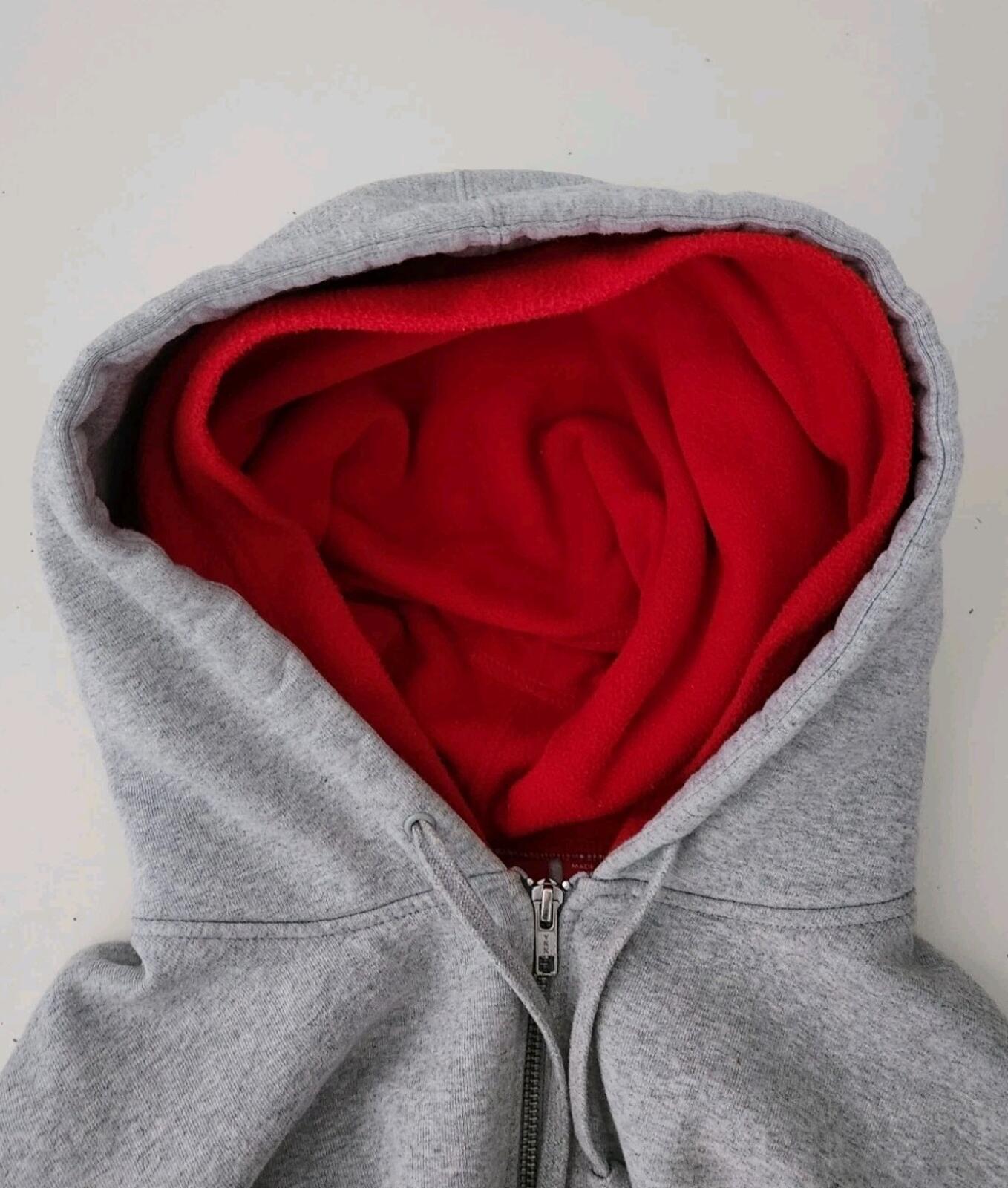 FW22 Supreme Double Hood Facemask Zip Up hooded sweatshirt Size XL hoodie Grey