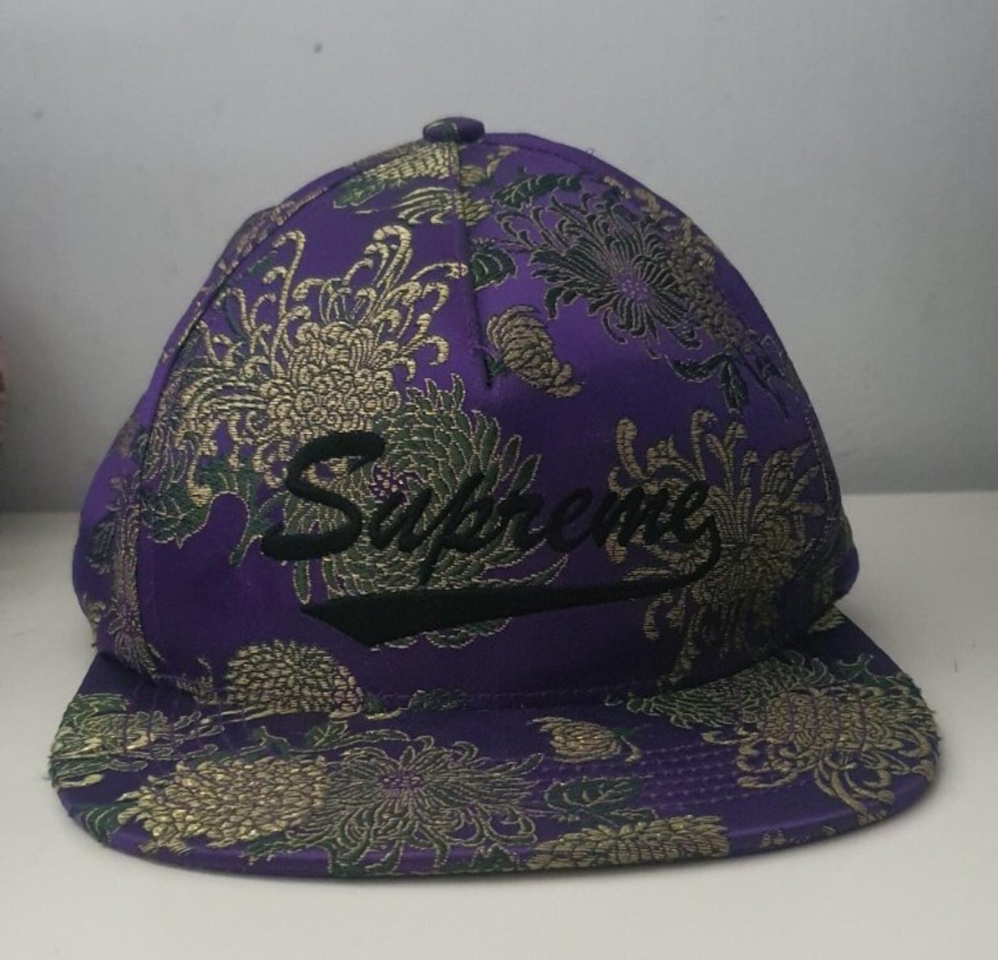 SS17 Supreme Eastern Floral 5-panel Hat Purple
