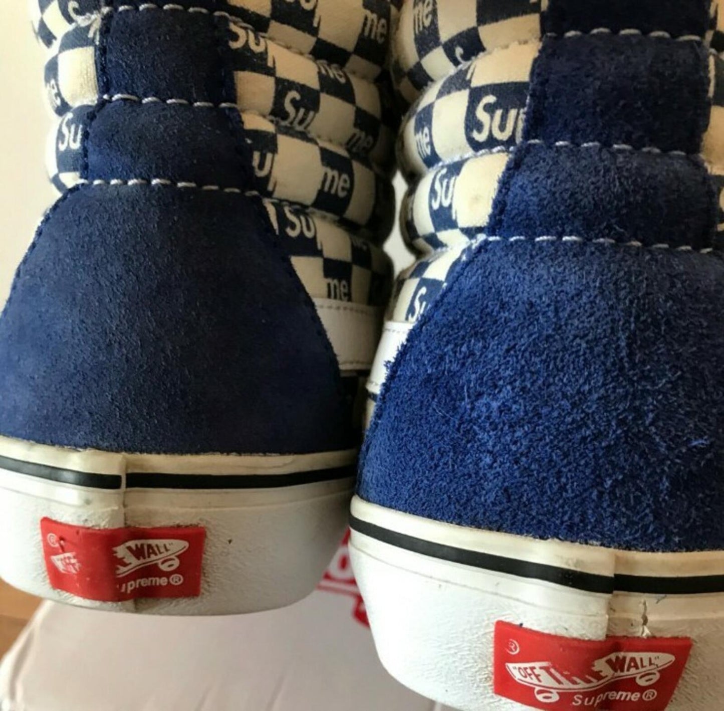 FW16 Supreme Vans Checker Logo Sk8-Hi Reissue EU 42.5 US 9.5 UK 8.5 Trainers