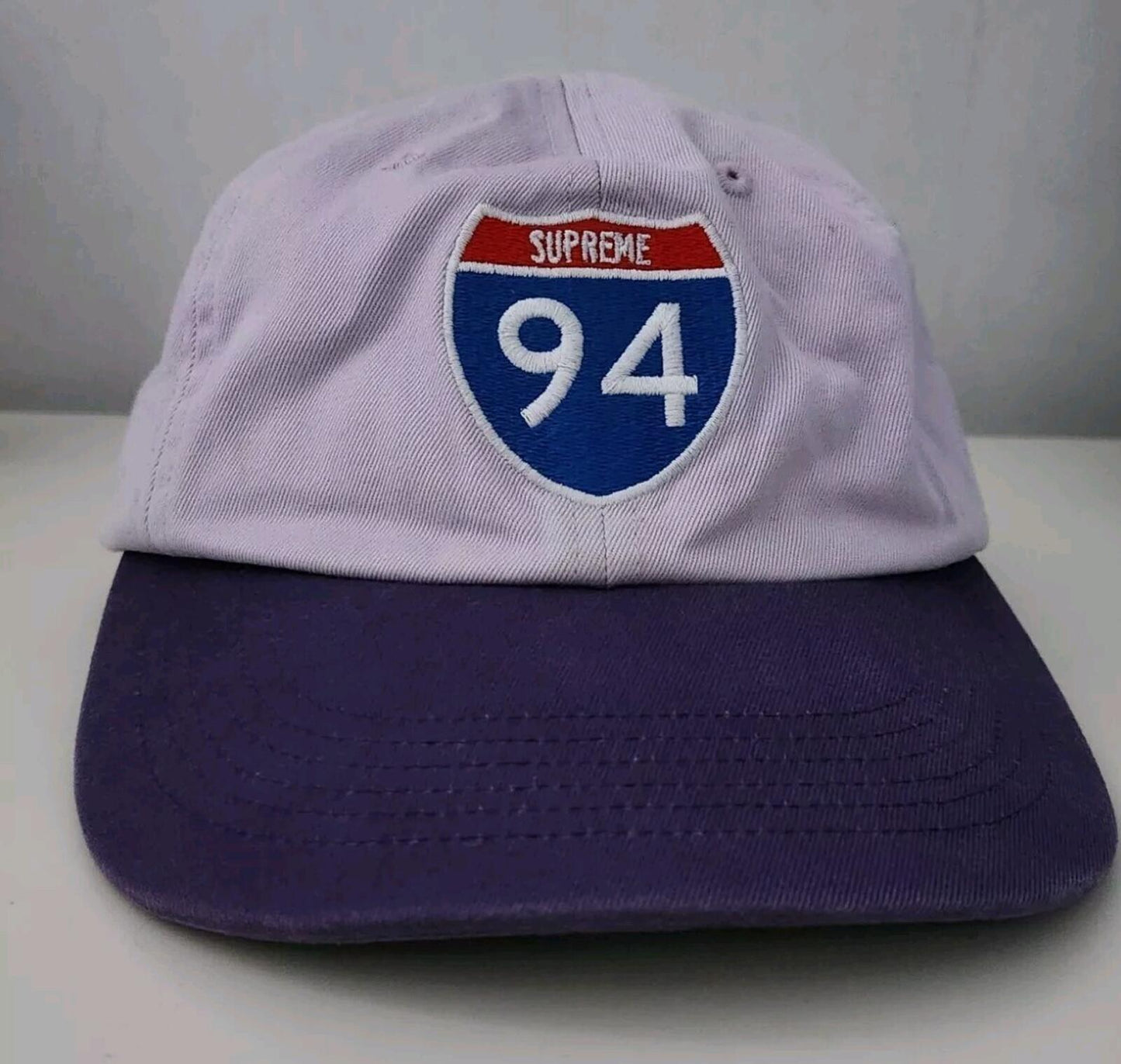FW20 Supreme Interstate 6-panel Purple Pink Cap hat