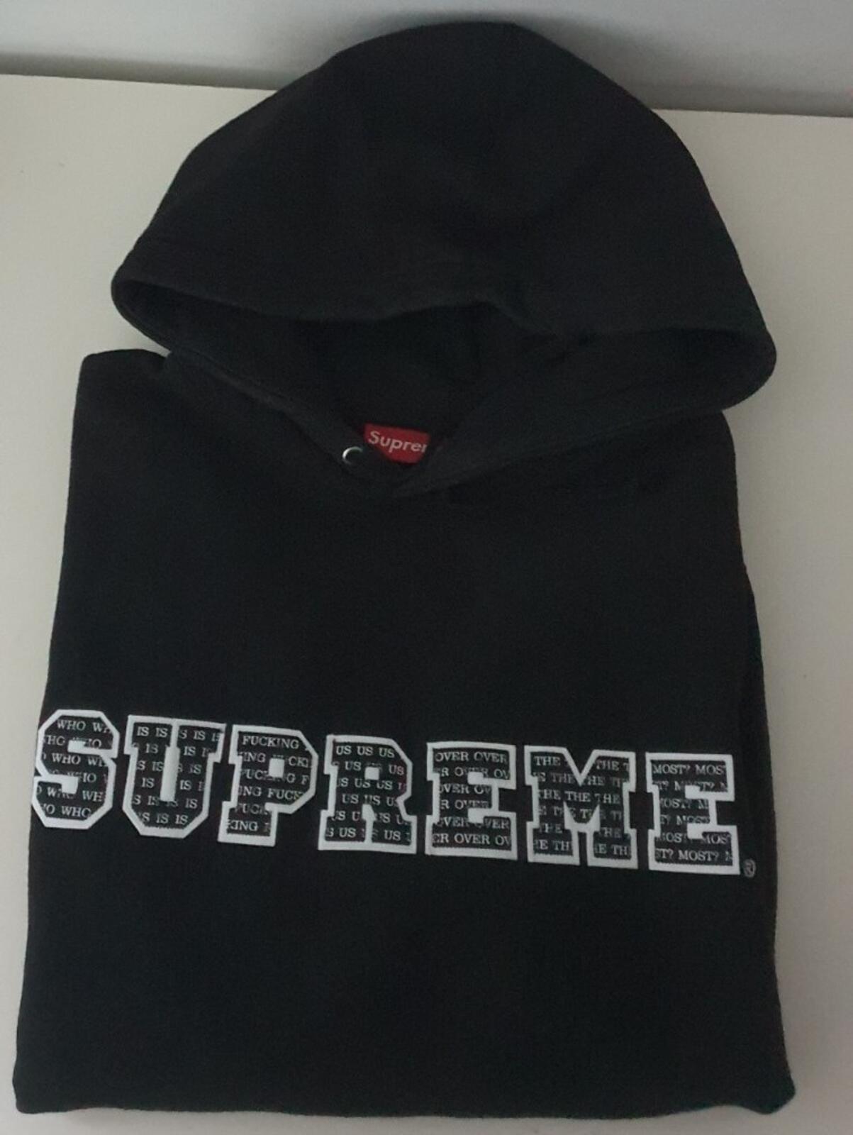 FW19 Supreme The Most hooded sweatshirt size M medium hoodie Black Hoody