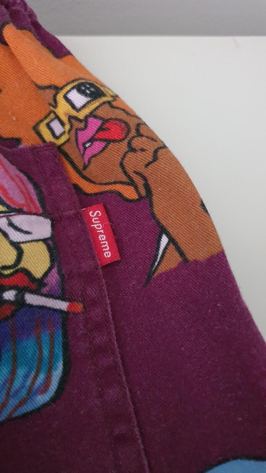 FW17 Supreme Gonz Heads burgundy Short size S small shorts Mark Gonzales Rare