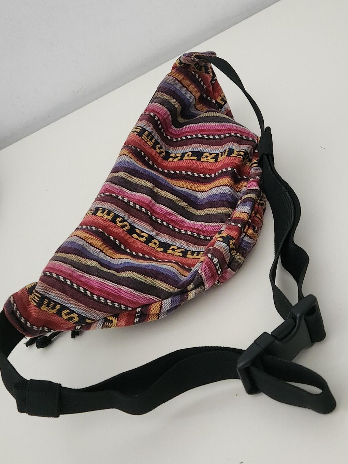 SS20 Supreme Woven Stripe Waist Bag Multicolour