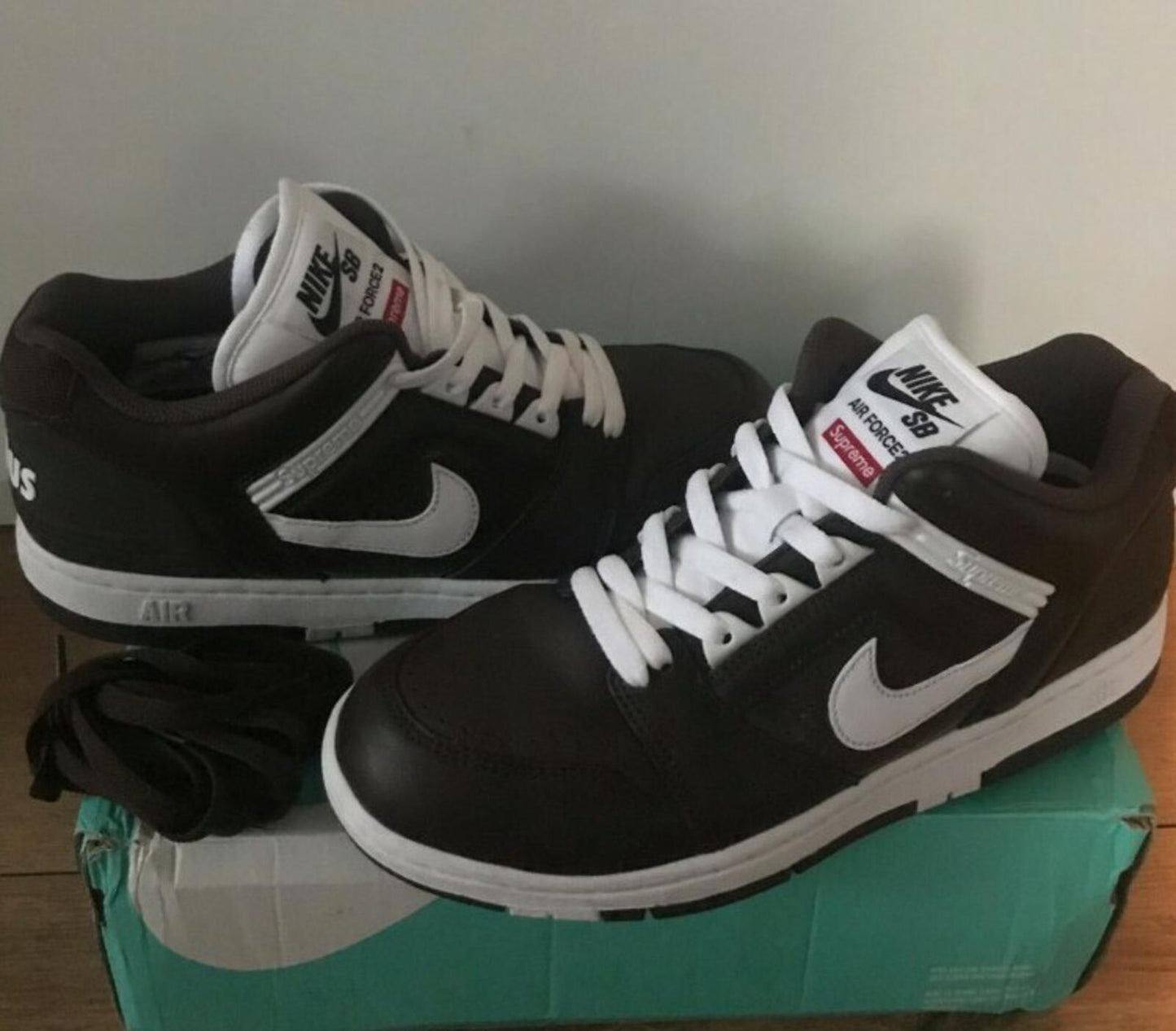 SS17 Supreme x Nike SB Air Force 2 Low Brown US 8.5 UK 7.5  EU 42 lot Trainers