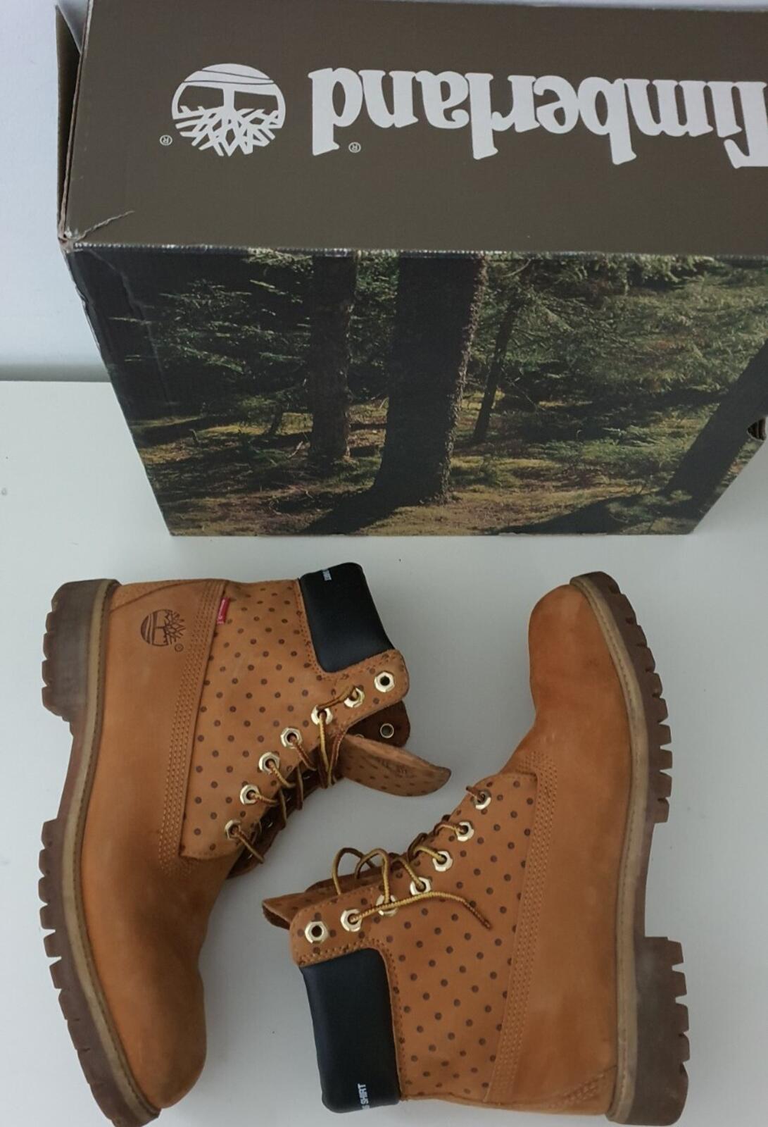 FW15 Supreme x Comme Des Garcons Timberland 6" boot UK 8.5 US 9 EU 43 CDG wheat