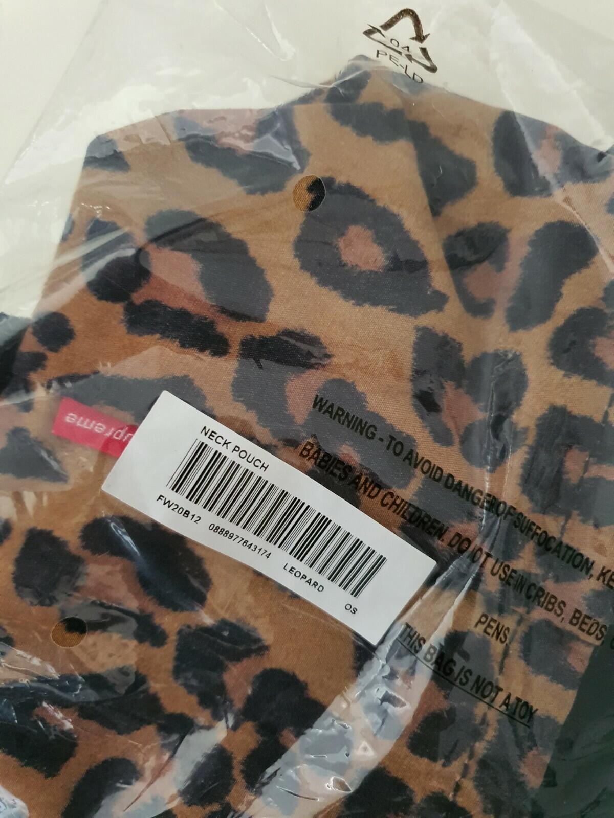 FW20 Supreme Neck Pouch Bag Leopard Water Resistant