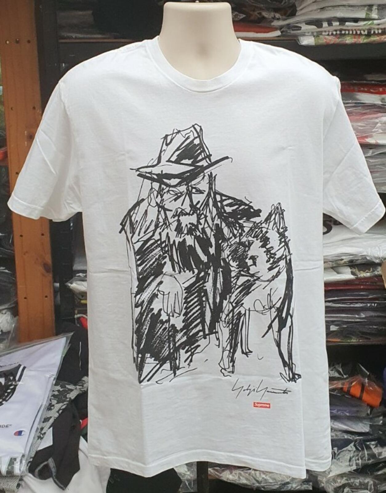 FW20 Supreme Yohji Yamamoto Portrait tee white T-shirt M medium YuukaAsakura