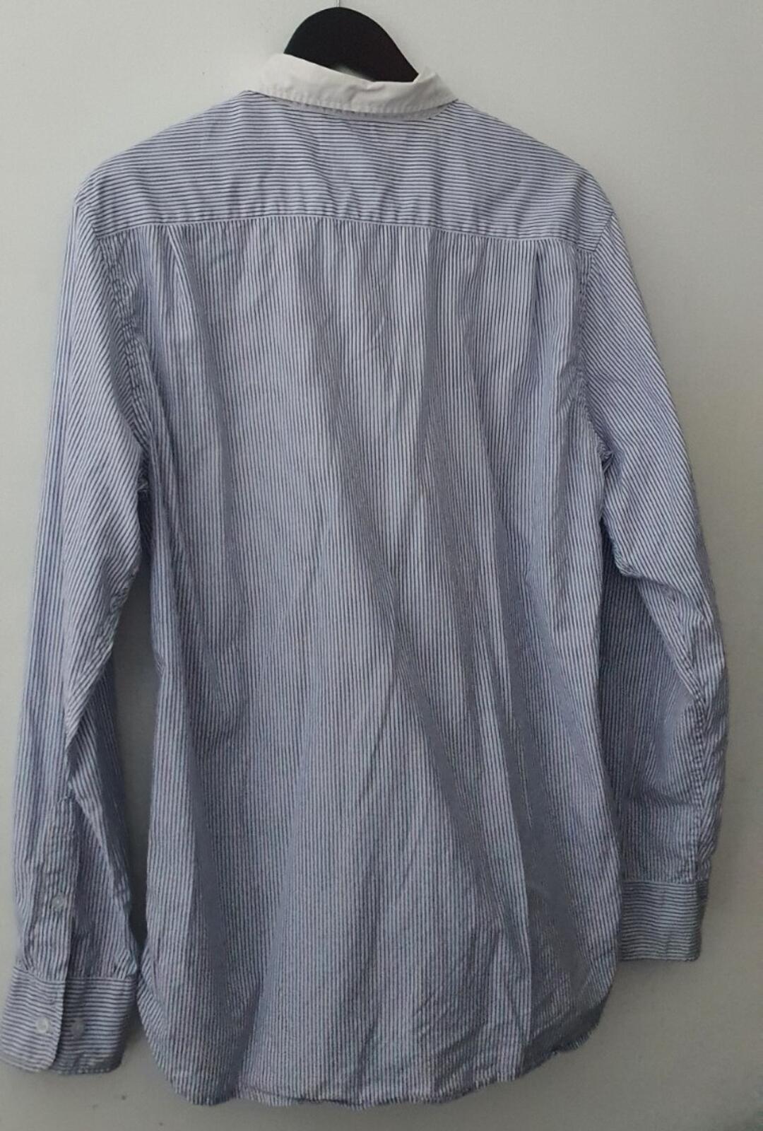 Supreme blue striped shirt Rare OG size L Large button up longsleeve Vintage
