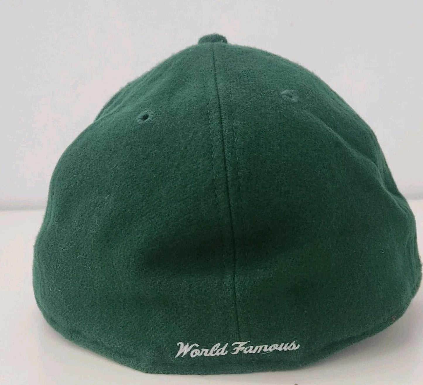 FW10 Supreme Woolrich Box Logo New Era green hat wool cap 7 3/8 Vintage 2010