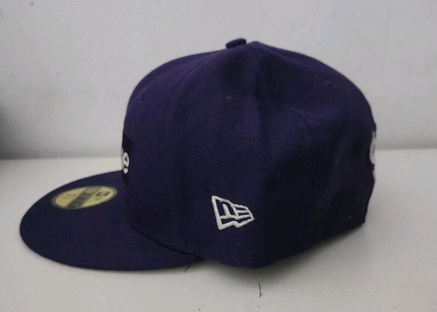 SS20 Supreme $1M box logo New Era size 7 1/4 purple cap wool hat new with tag