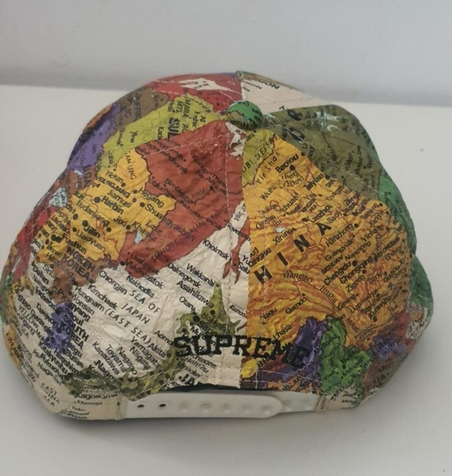 SS12 Supreme World Map 5-panel cap vintage Multicolour Hat 2012 Atlas Very rare