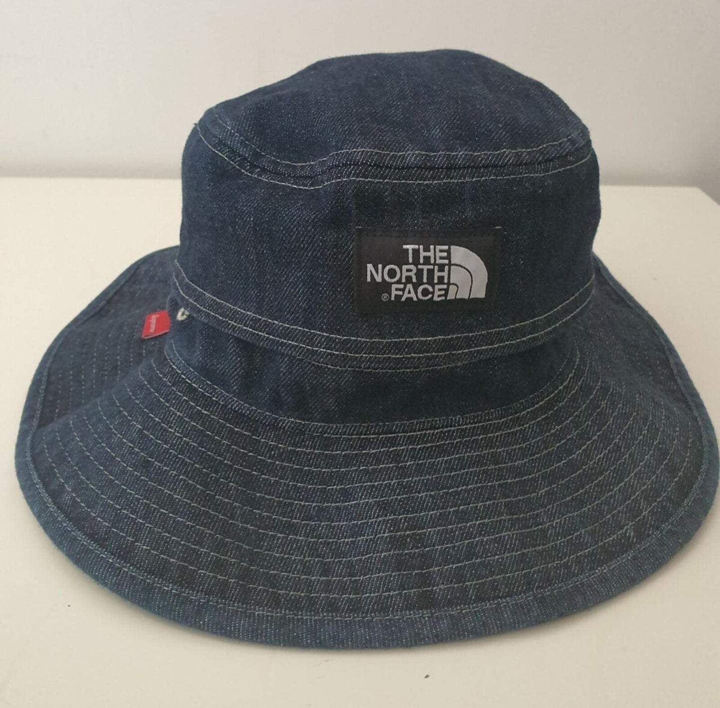 SS15 Supreme x THE NORTH FACE Windstopper denim breeze hat TNF S/M boonie Rare
