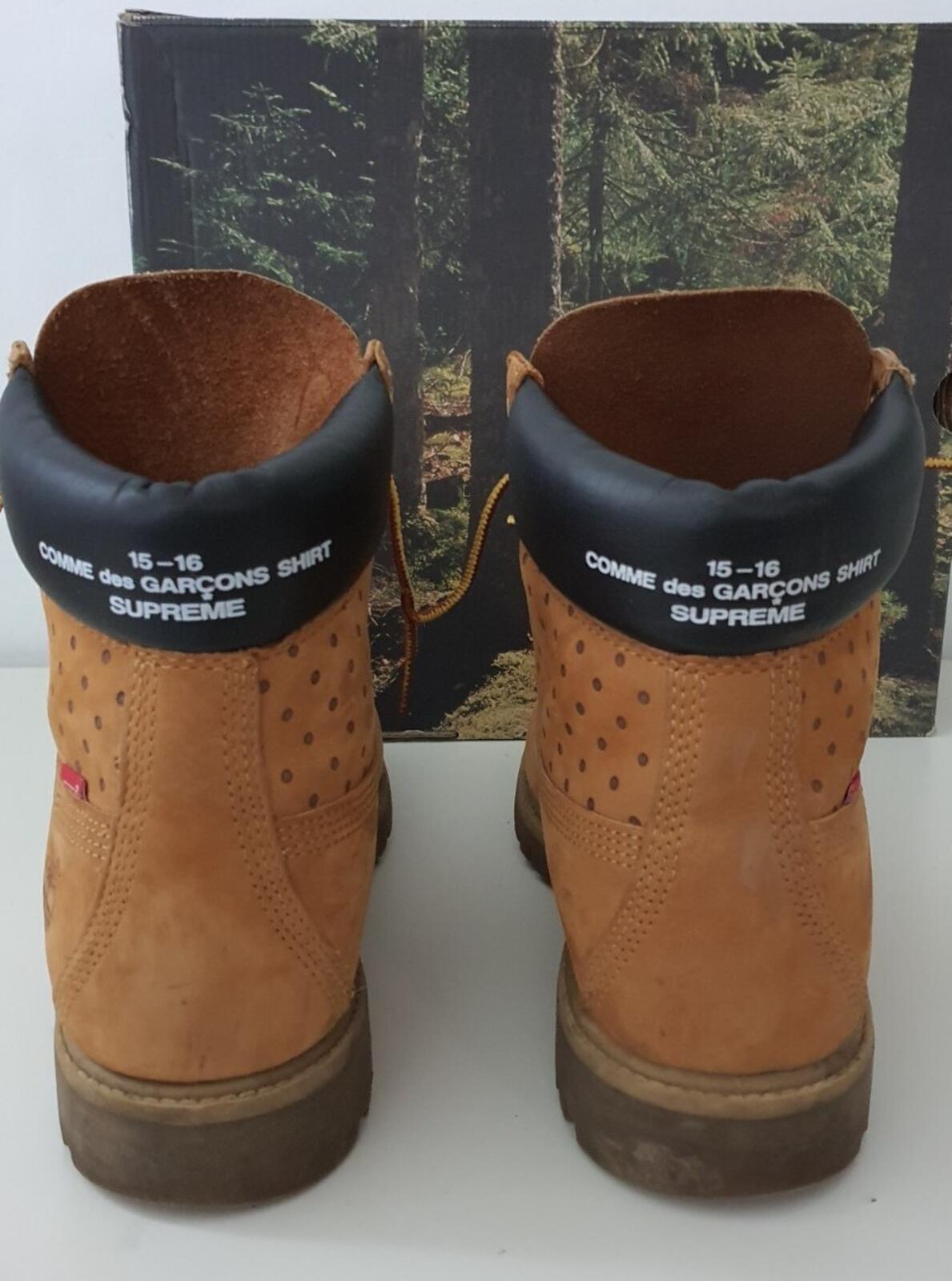 FW15 Supreme x Comme Des Garcons Timberland 6" boot UK 8.5 US 9 EU 43 CDG wheat