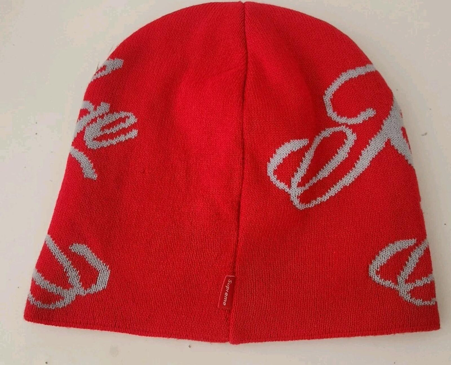 SS22 Supreme Knowledge Reigns Beanie Red Hat Made In Korea