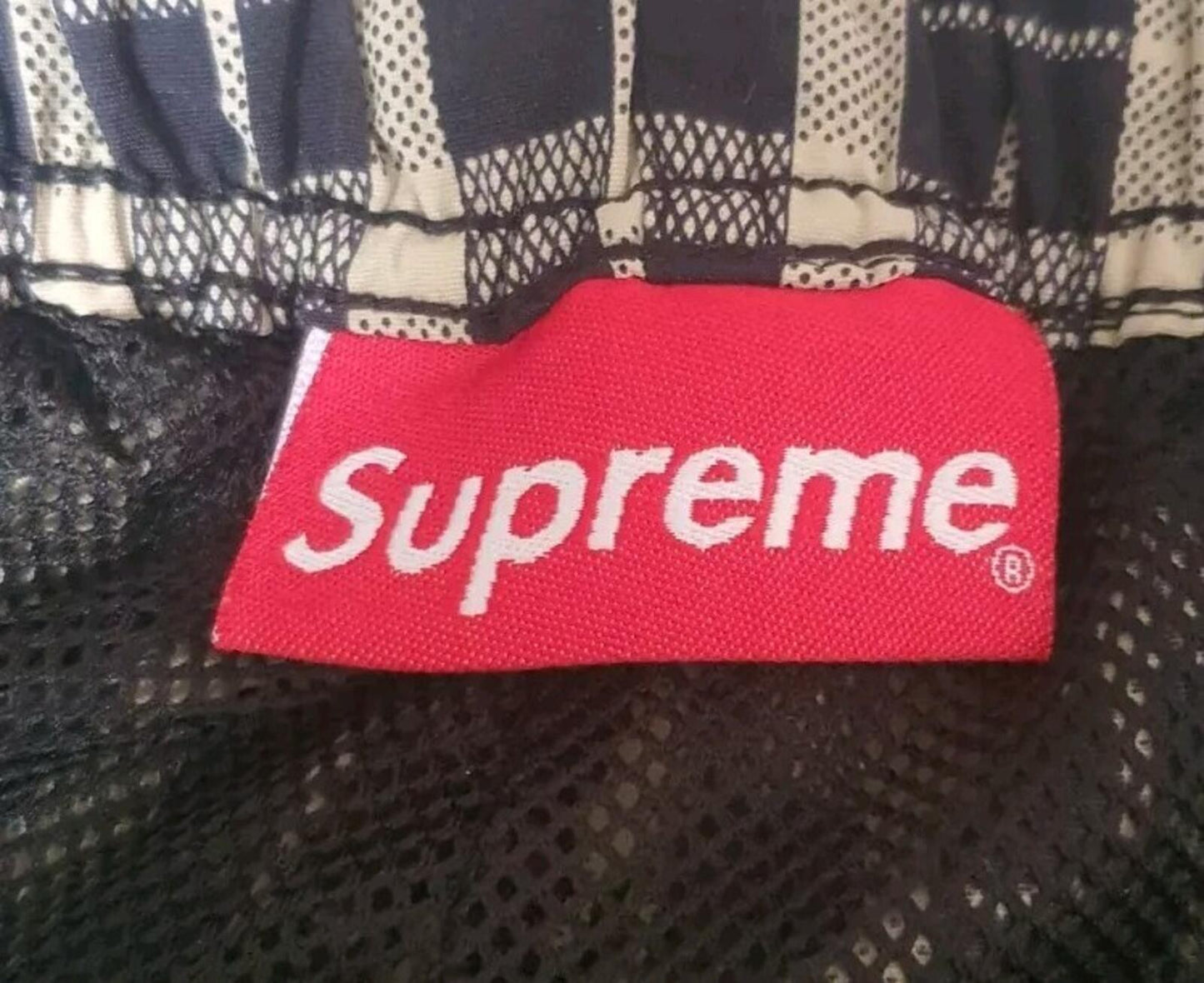 FW18 Supreme Nylon Plaid Track Pant Tan Trousers Size M Medium Nylon Pant
