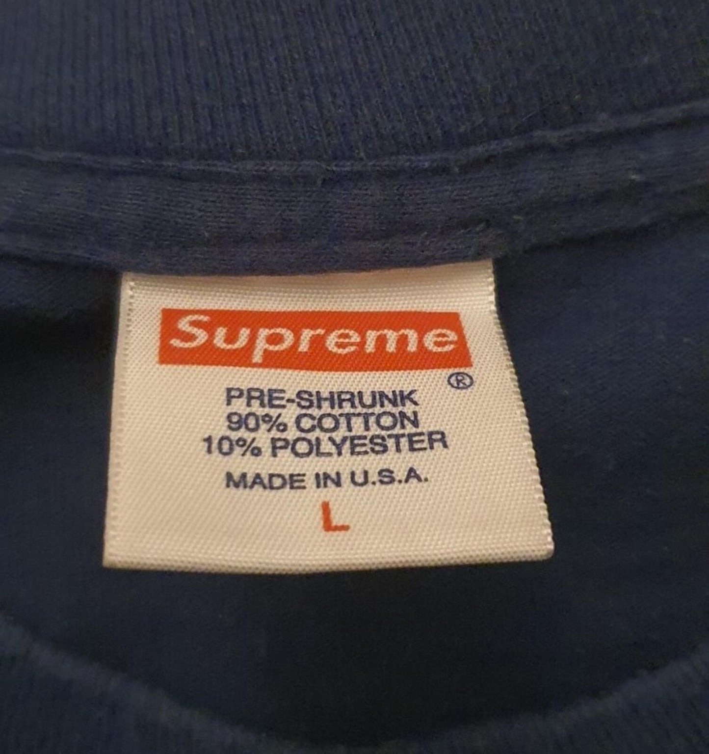 SS13 Supreme Tussin L/S tee Navy Robotussin Buzz Size L