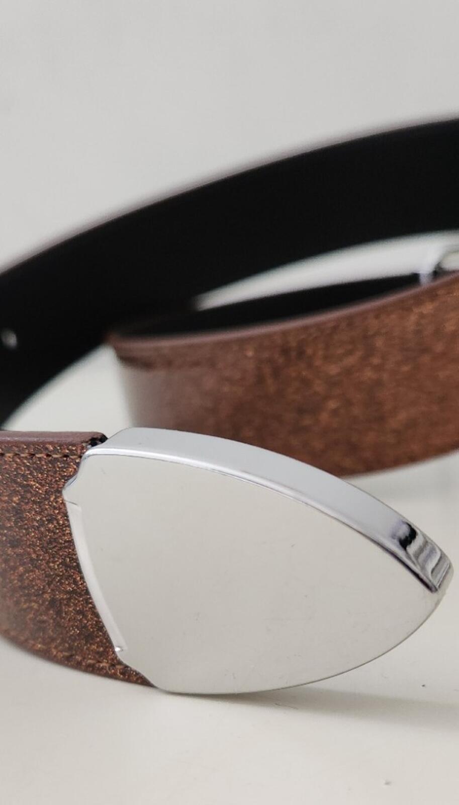 FW22 Supreme Glitter Vinyl Ranger Belt Size M Medium Brown Leather New Accessory