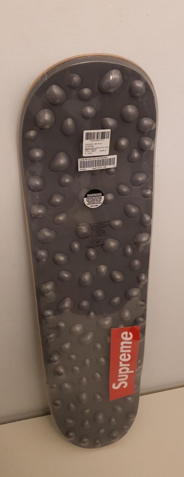 FW23 Supreme Supreme Bless Reflexology Skateboard Silver Size 8.25"