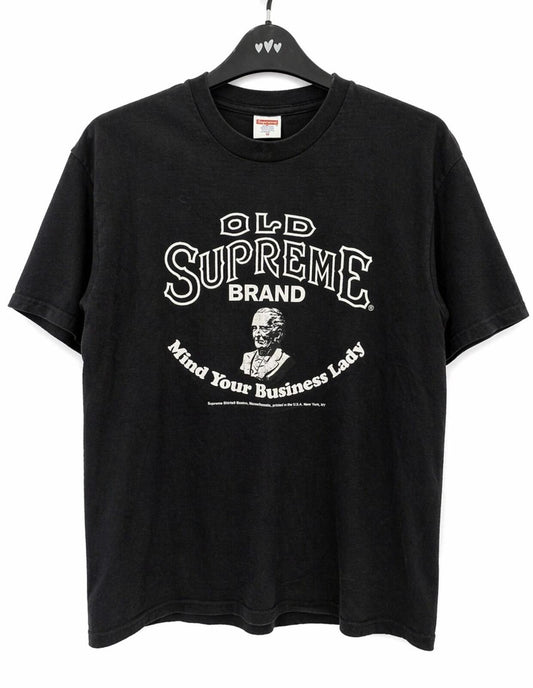 SS11 Supreme Mind Your Business Camiseta Negra Talla M
