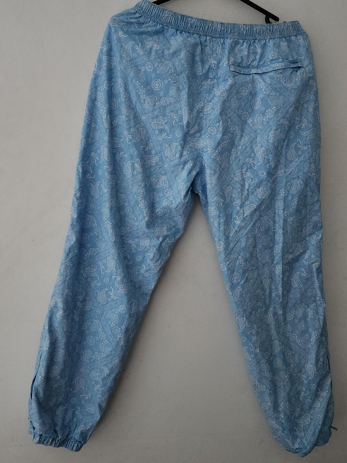 SS18 Supreme Bandana Track Pant Light Blue Trousers Size S Small Nylon Pant