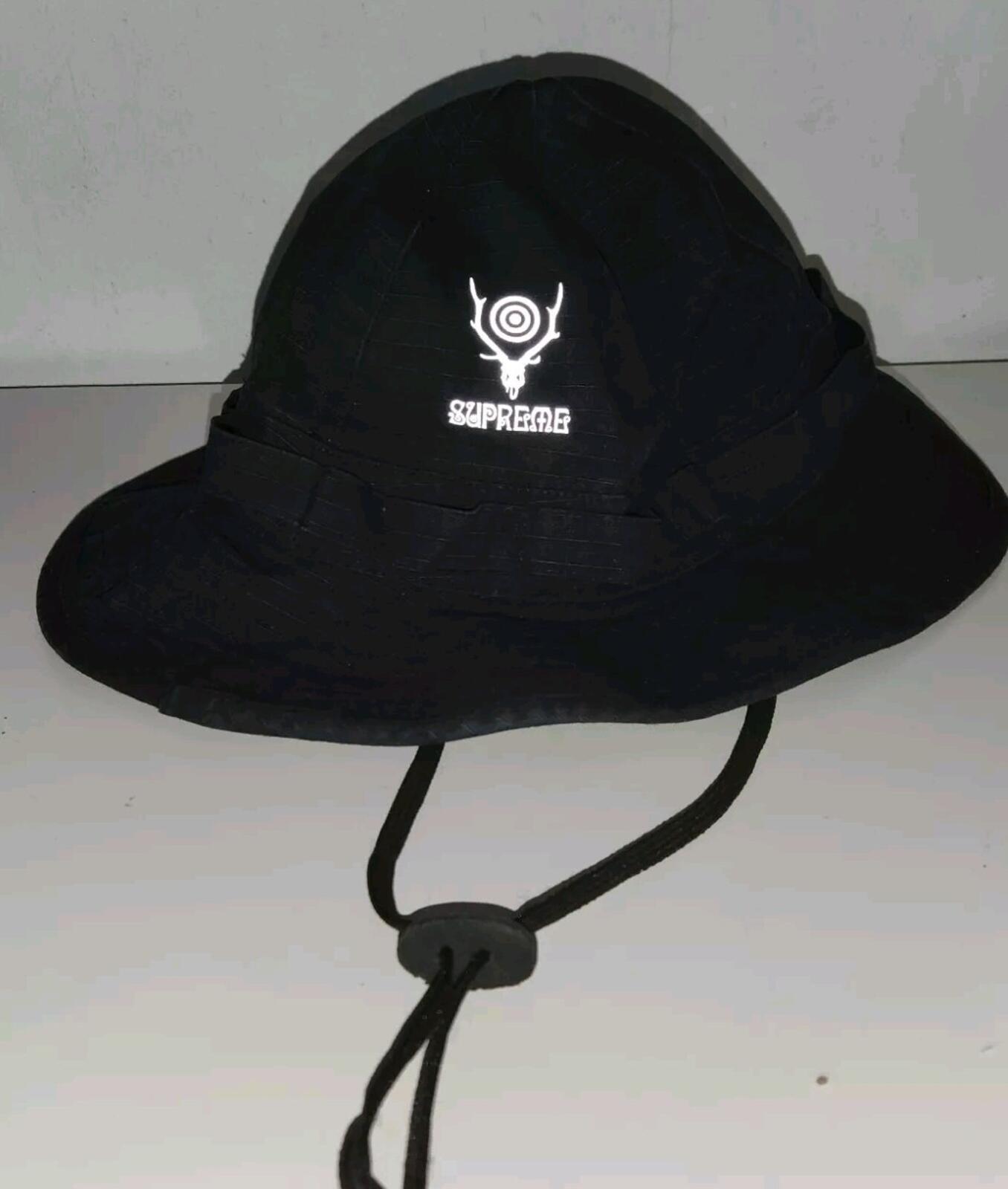 SS19 Supreme South2 West8 sombrero jungla Talla M/L Negro gorro pescador Triturador Impermeable