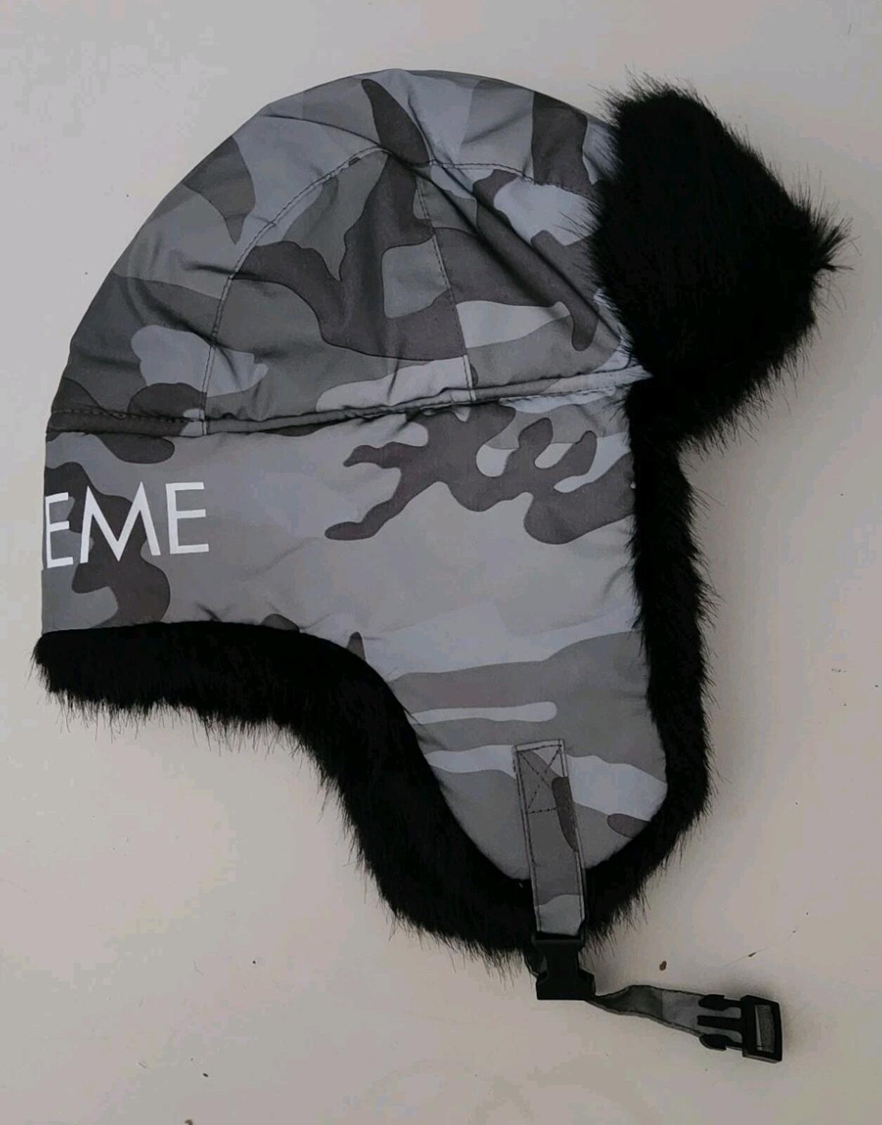 FW18 Supreme Reflective Trooper Gorro de invierno camuflaje de nieve
