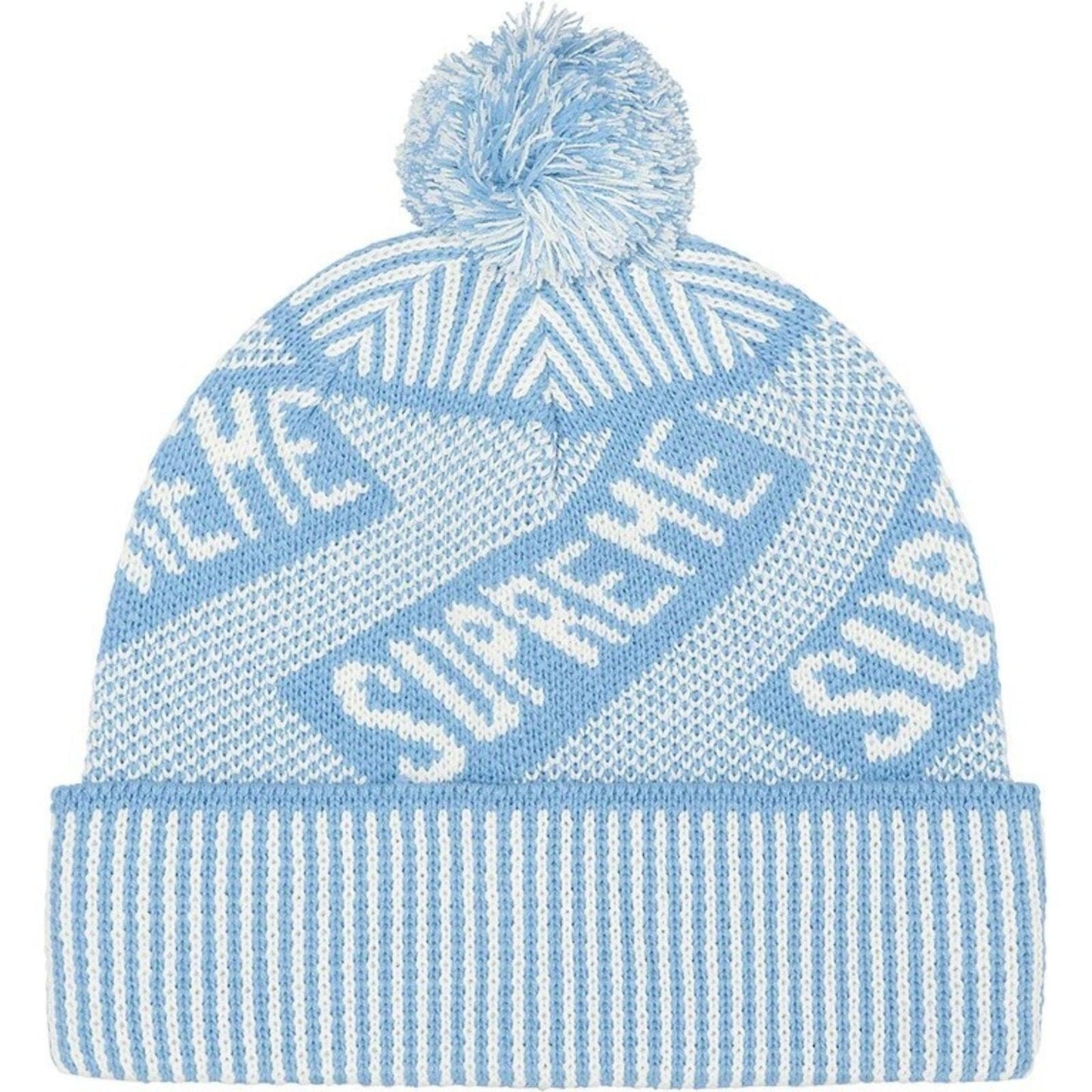 FW21 Supreme Banner Beanie Light Blue