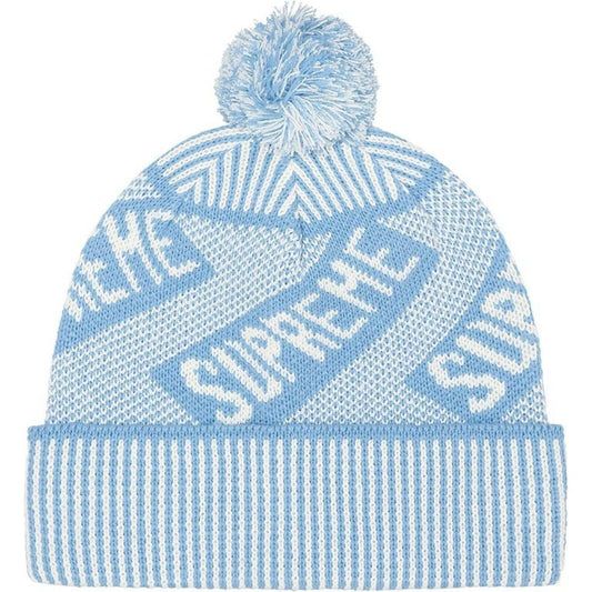 Gorro con pompón Supreme Banner azul claro FW21