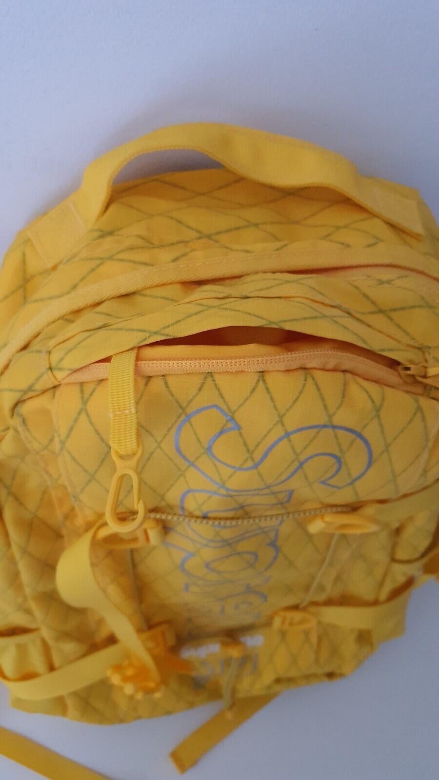 FW18 Supreme yellow backpack water and abrasion resistant box logo Bag Rucksack