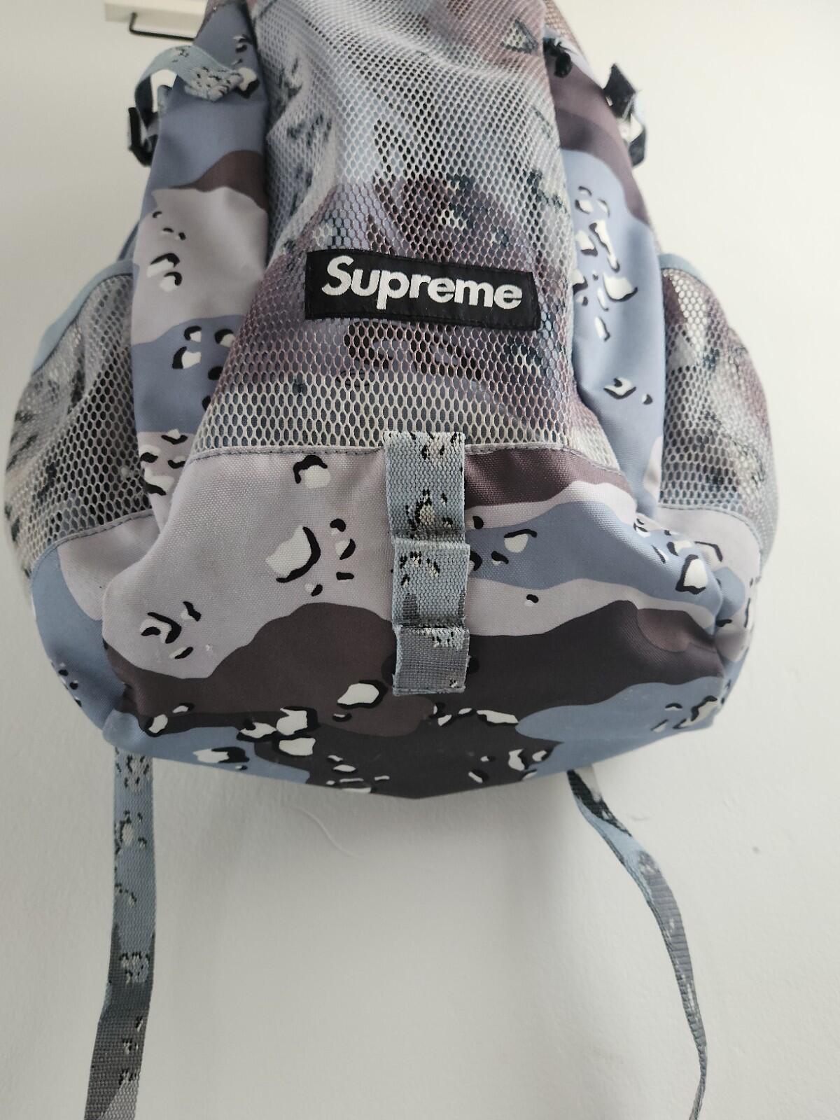 SS20 Supreme backpack Cordura Bag Mesh Blue Chocolate Chip Camo Rucksack