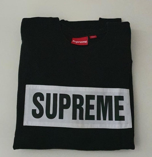 Sudadera negra talla L grande Supreme Marathon SS14 jersey 2014 Raro