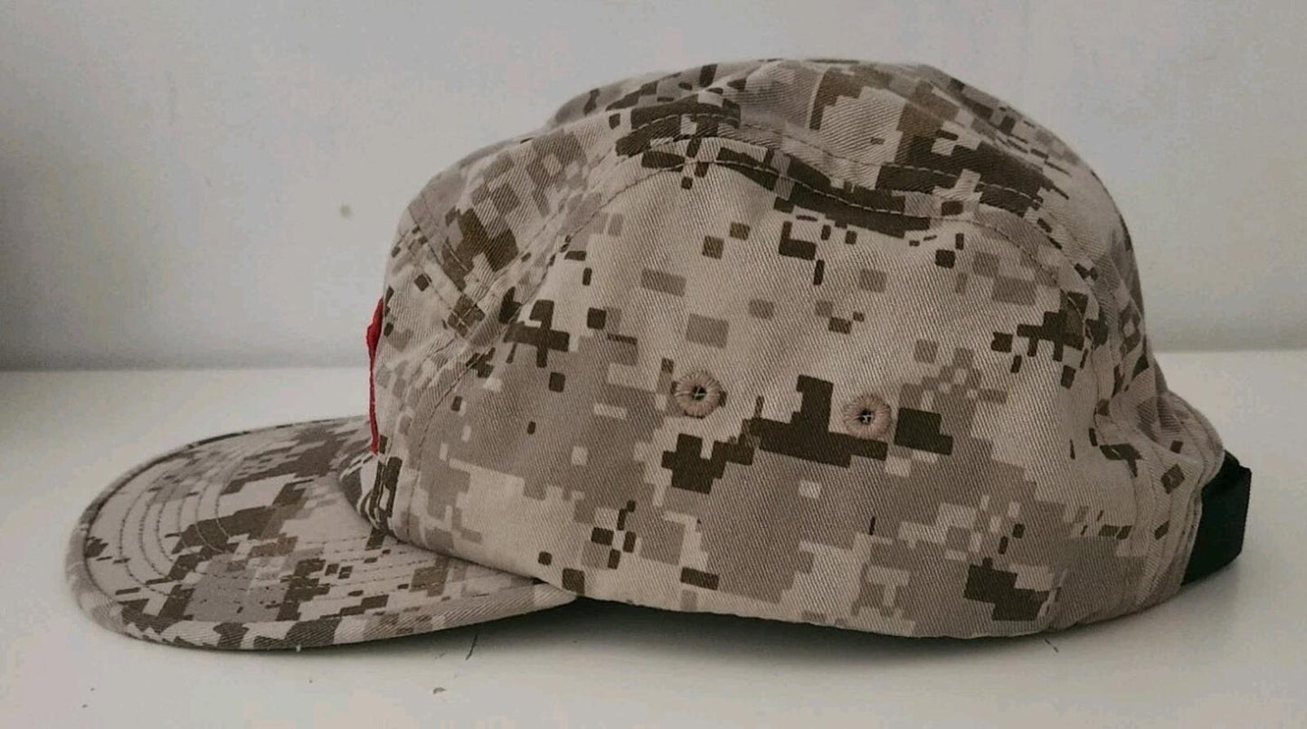 HW17 Supreme NYCO Twill Camp Cap Tan Digi Camo