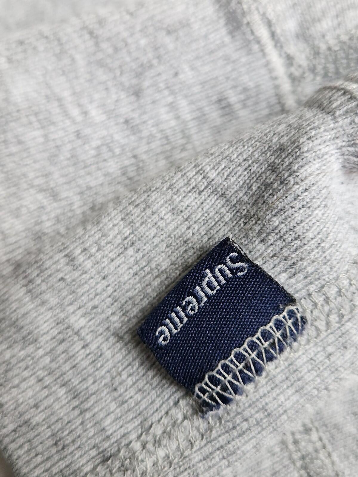 1996 Supreme Crewneck Medium Grey Sweatshirt Orange Blue Logo Vintage Grail