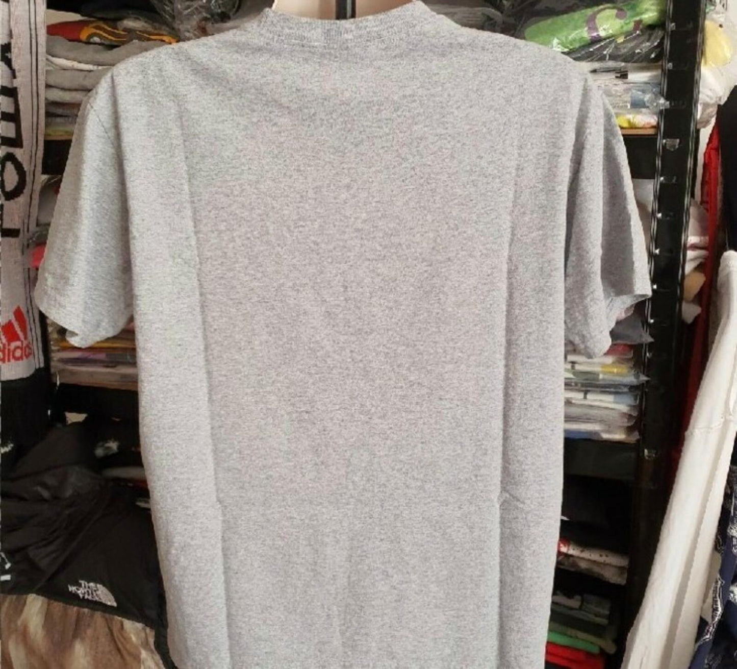 FW18 Supreme Faces tee M medium heather grey T-shirt