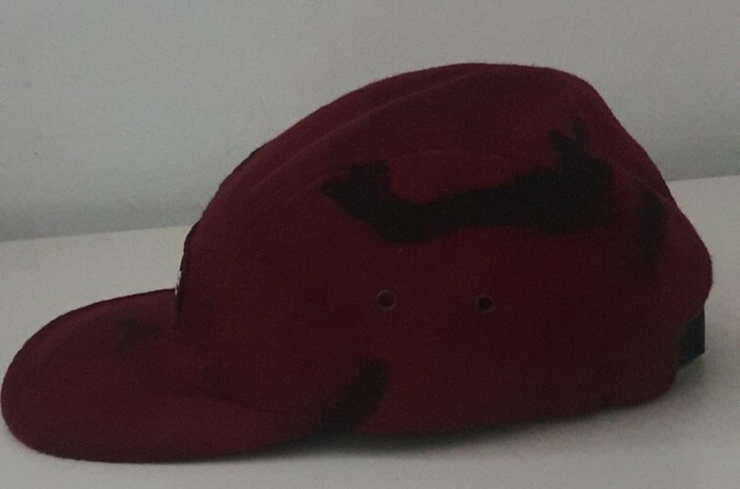 FW17 Supreme Camo Wool camp cap Burgundy Hat Red Box Logo