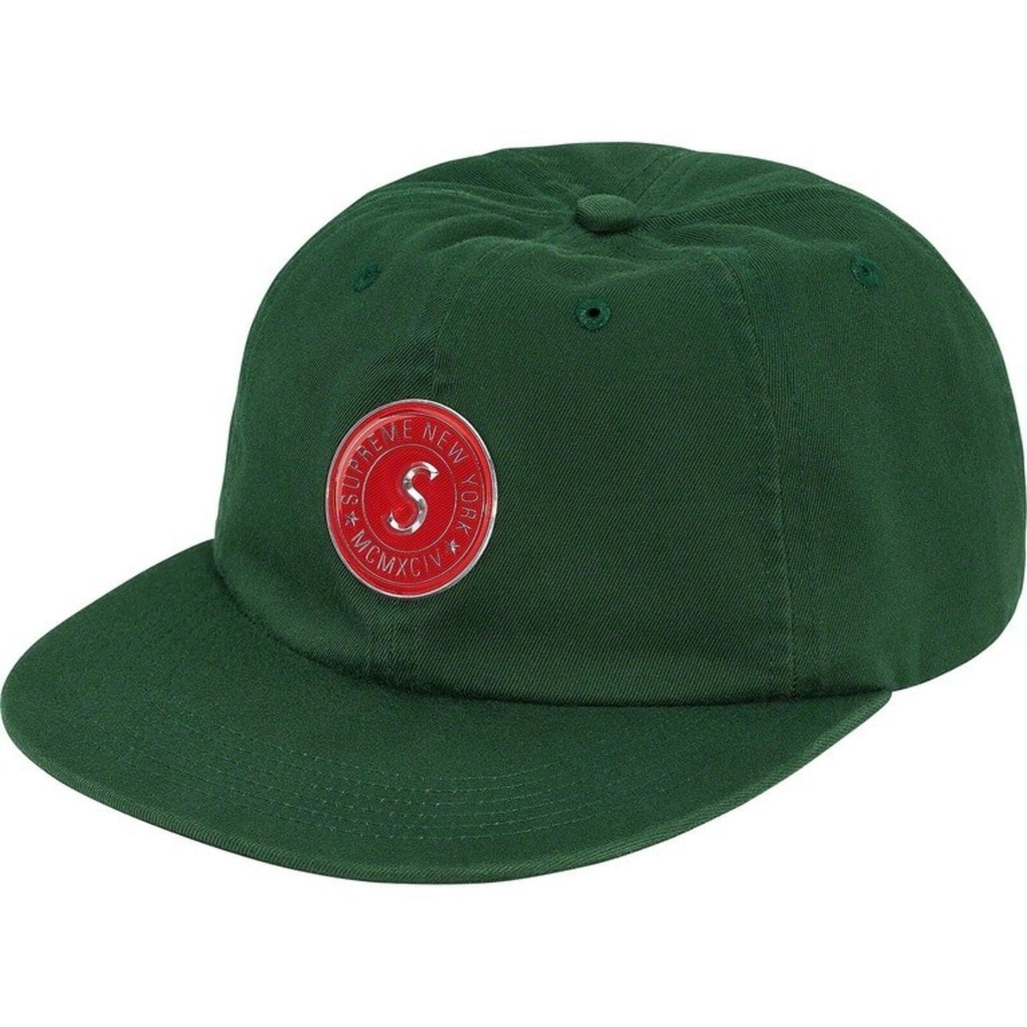 FW20 Supreme Chino Twill Gel S Logo 6-panel Cap Green