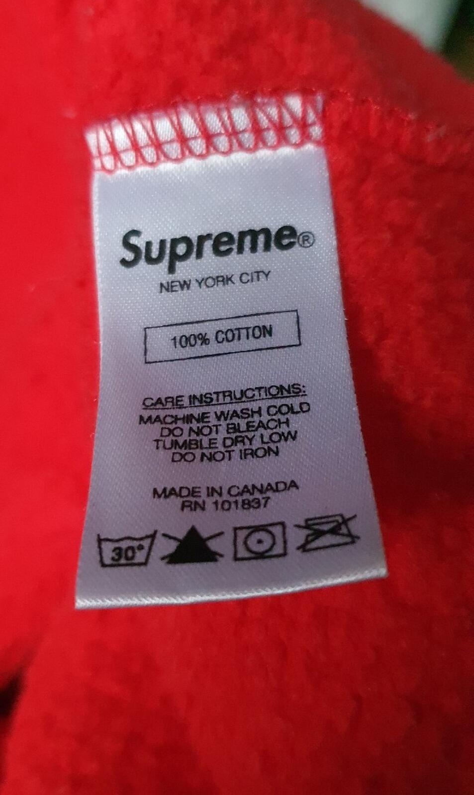 SS18 Supreme World Famous Zip Up Hooded Sweatshirt Red Size M