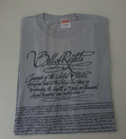 Camiseta SS03 Supreme Bill of Rights color arcilla talla M