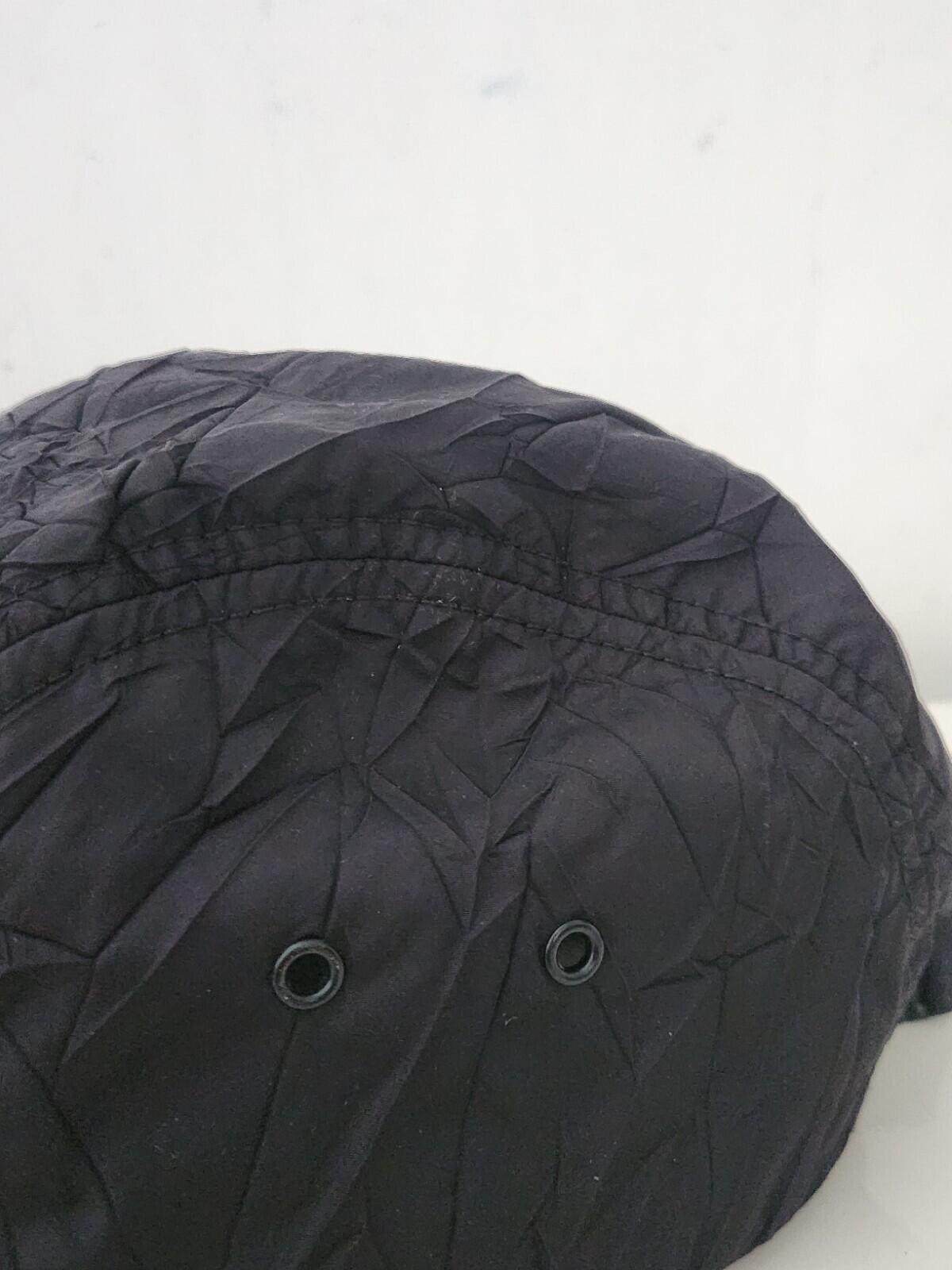 FW15 Supreme Wrinkled Nylon Soft Bill Camp Cap Hat Black Box logo 2015 Vintage