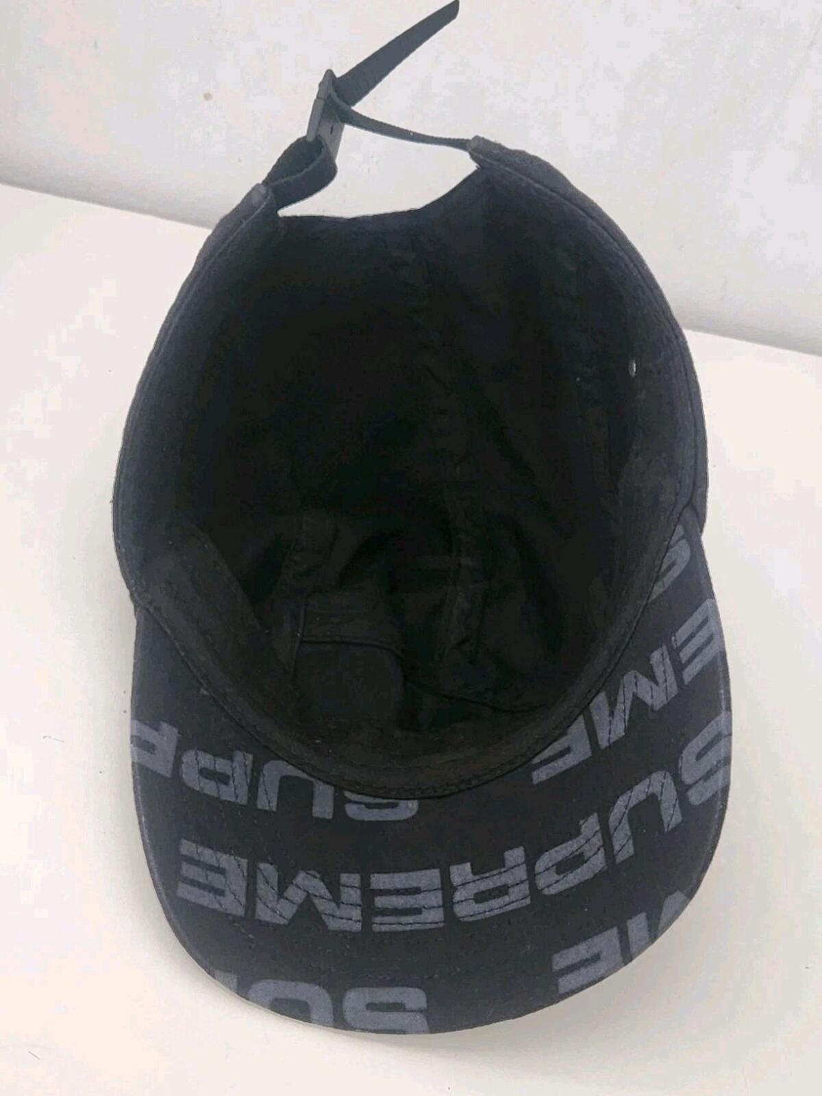 FW20 Supreme Reactive Print Camp Cap Schwarze Kappe Photosensitive Logos mit rotem Box-Logo