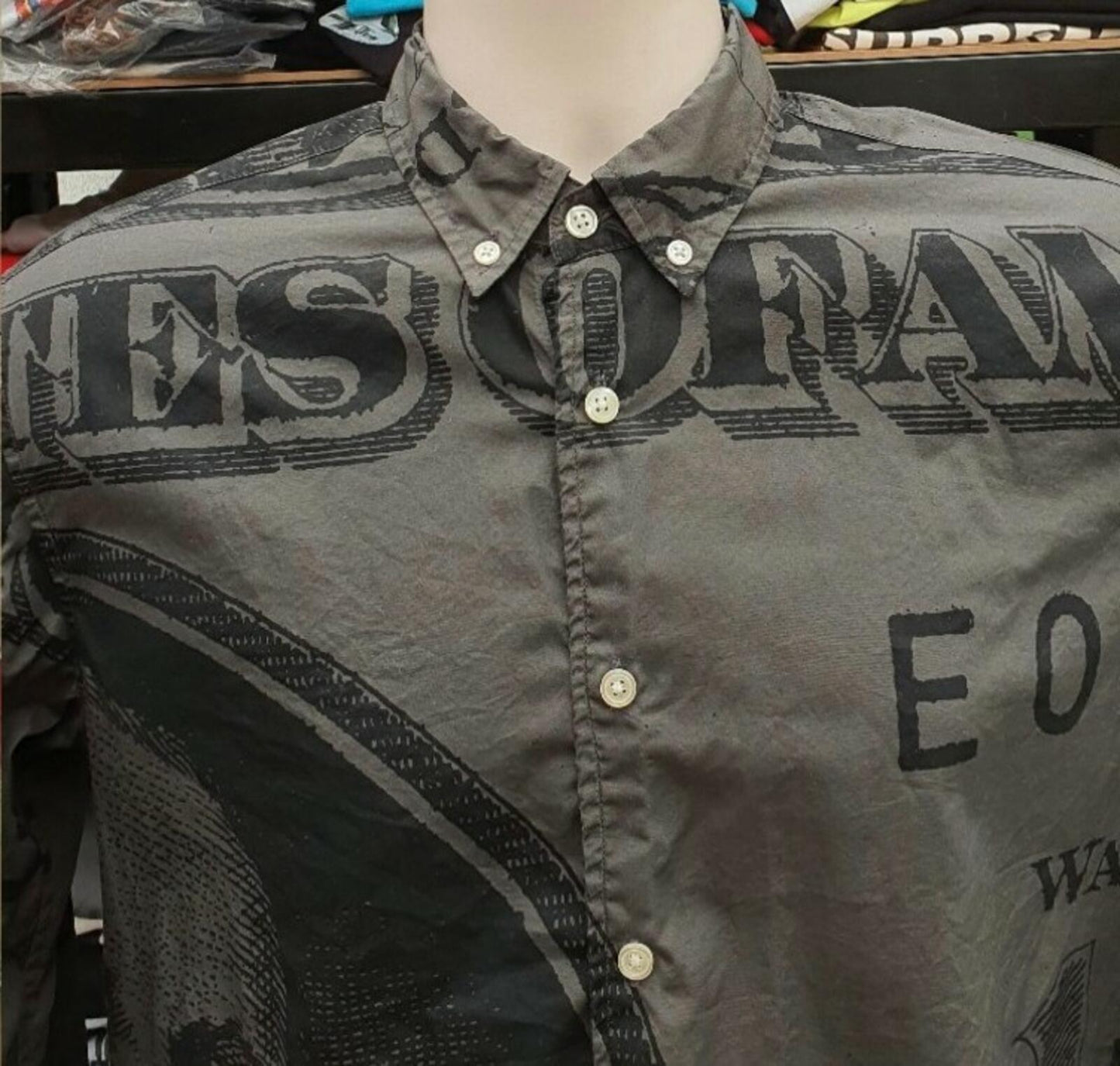 FW13 Supreme Franklin Hemd Größe S Schwarz