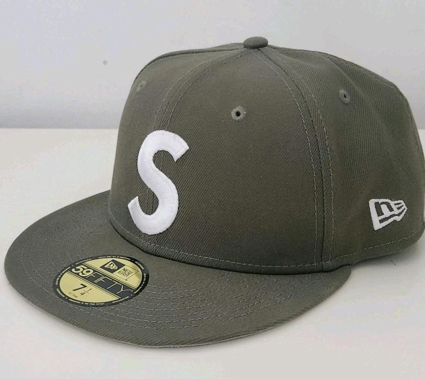 FW23 Supreme Jesus Piece S Logo New Era 59Fifty Hat Olive Size 7 1/4